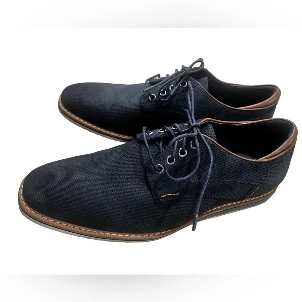 Size 9 w excellent condition freeman oxford blue shoes​ - Picture 3 of 5